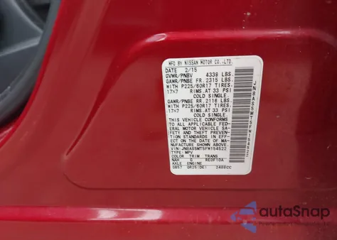 2015 Nissan Rogue Select S from USA, damaged, VIN JN8AS5MT5FW154522